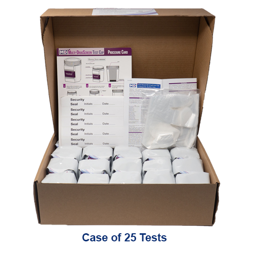 Drug Test Cup Case of 25 Tests ready