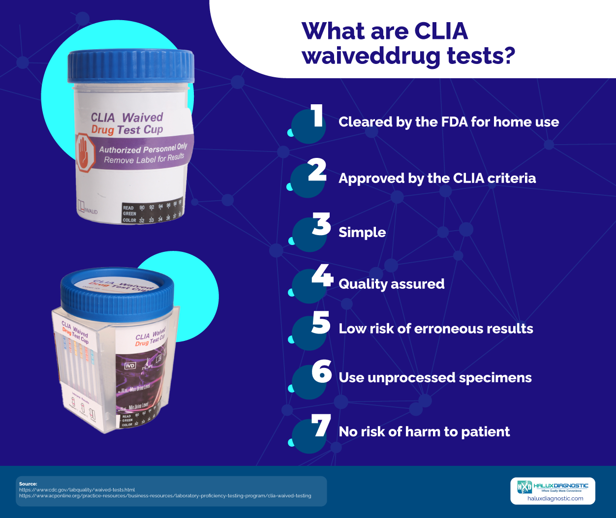 clia waived drug test cups